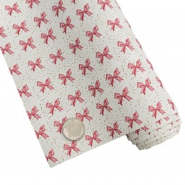 Еко шкіра "Бантики", розмір 19,5х15см
