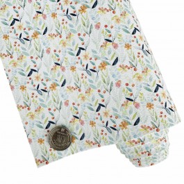 Еко шкіра "Дрібні квіти", розмір 19,5х15см