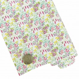 Еко шкіра "Дрібні квіти", розмір 19,5х15см
