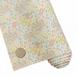 Еко шкіра "Дрібні квіти", розмір 19,5х15см