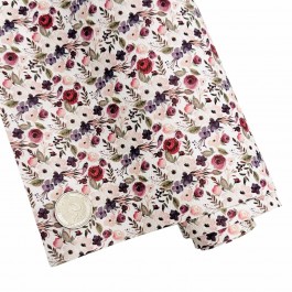 Еко шкіра "Квіти", розмір 19,5х15см