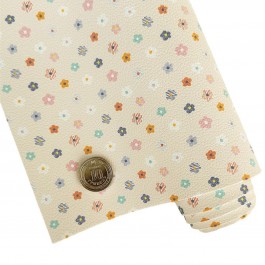 Еко шкіра "Квіти", розмір 19,5х15см