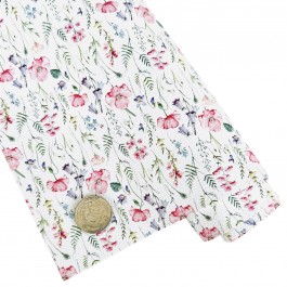 Еко шкіра "Маки", розмір 19,5х15см