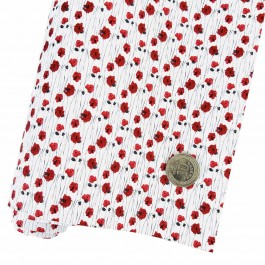 Еко шкіра "Маки", розмір 19,5х15см