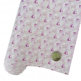 Еко шкіра "Сердечка", розмір 19,5х15см