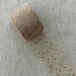 Фатин капучіно в золоті зірочки