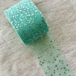 Фатин тіффані в срібні зірочки