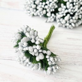 Добавка з тичинками срібна