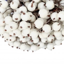 Ягідки в цукрі на проволці, двосторонні білого кольору