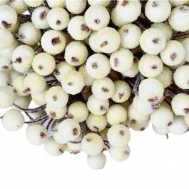 Ягідки в цукрі на проволці, двохсторонні лимонного кольору