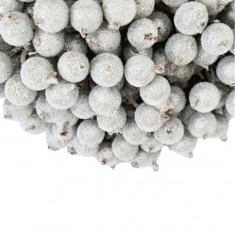 Ягідки в цукрі на проволці, двохсторонні срібного кольору