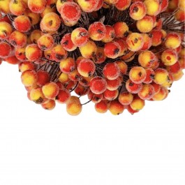 Ягідки в цукрі на проволці, двосторонні жовто червоного кольору