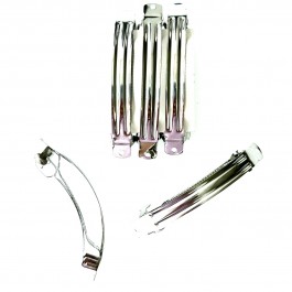 Основа-автомат для волосся 10см вигнута срібного кольору