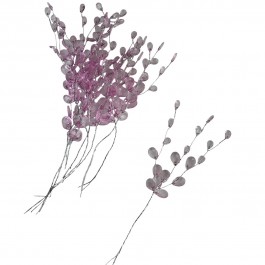 Декоративна гілочка з акриловими камінцями ніжно рожевого кольору