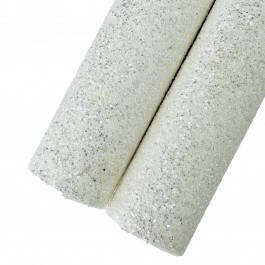 Глітер "Крупний блиск", відріз 20х17см білого (теплого) кольору