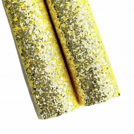 Глітер "Скло", жовтого кольору з срібним відливом, розмір 20х16,5см