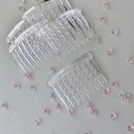 Гребінець для волосся пластиковий 7,8х5,3см прозорий (17 зубчиків)