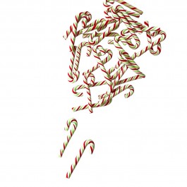 Льодяники, розмір 3х0,4см, біло-зелено-червоного кольору 