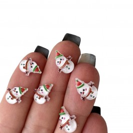 Міні кабашон "Сніговичок" 1,3х1см