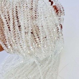 Кришталеві намистинки прозорі АВ 3,5х5 мм 