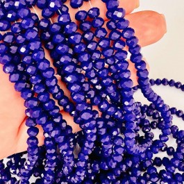 Кришталеві намистини 4,4х6мм (Рондель) кобальтового кольору