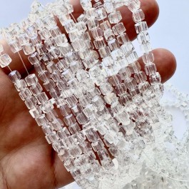 Кришталеві намистини прозорі АВ 4,4х4,4мм (КУб)