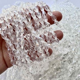 Кришталеві намистини прозорі AB 5,8х8мм 