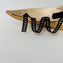 Мереживо макраме чорного кольору 1,5 см