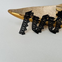 Мереживо макраме чорного кольору 2см