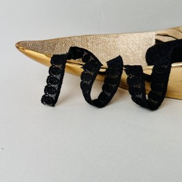 Мереживо макраме чорного кольору 2 см