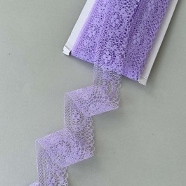 Мереживо "квіточка" лавандове шириною 4см