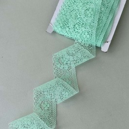 Мереживо "квіточка" м'ятне шириною 4см