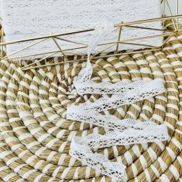 Мереживо бавовняне 2,1см білого кольору