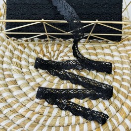 Мереживо бавовняне 2,1см чорного кольору