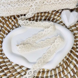 Мереживо бавовняне 2,5см молочного кольору