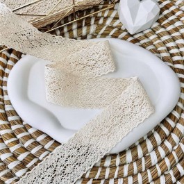 Мереживо бавовняне 4,5см молочного кольору