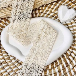 Мереживо бавовняне 6см молочного кольору