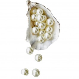 Намистини (перлини) 12мм айворі кольору (15шт)