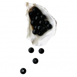 Намистини (перлини) 10мм чорного кольору (10шт)