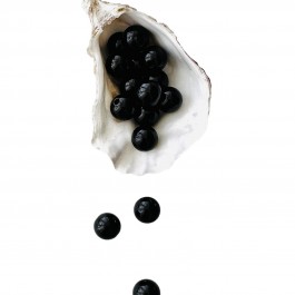 Намистини (перлини) 12мм чорного кольору (10шт)