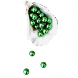 Намистини (перлини) 10мм зеленого кольору (25шт)