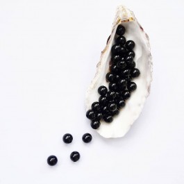 Намистини (перлини) 8мм чорного кольору (10шт)