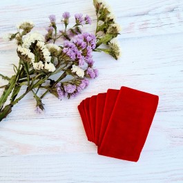 Оксамитова стрічка 4см червоного кольору