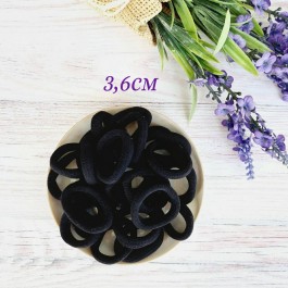 Резинки для волосся чорні 36мм