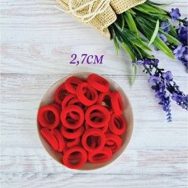 Резинки для волосся червоні 27мм