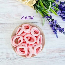 Резинки для волосся ніжно рожеві 36мм