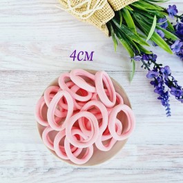Резинки для волосся ніжно рожеві 40мм