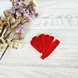 Оксамитова стрічка 1см червоного кольору