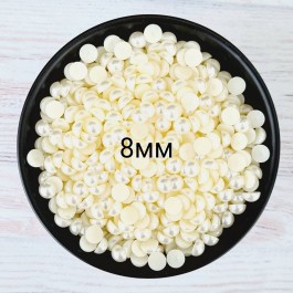 Півнамистини 8мм  колір айворі