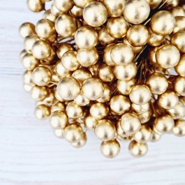 Ягідки глянцеві на проволці золоті